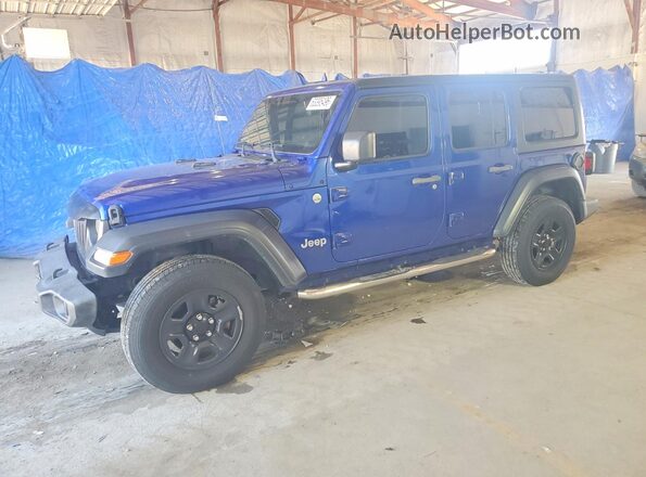 1C4HJXDN6JW241140 2018 JEEP WRANGLER Blue Հետևի ձախ