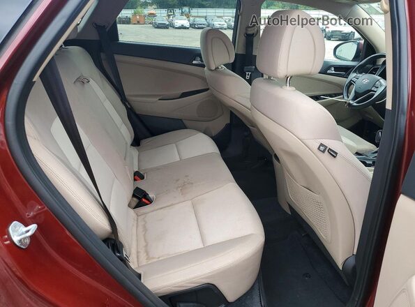 KM8J33A26JU632441 2018 HYUNDAI TUCSON Burgundy უკანა სალონის ხედი