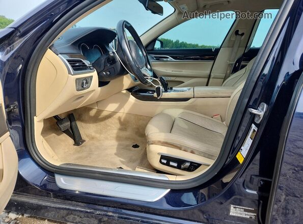 WBA7E2C52GG714486 2016 BMW 7 SERIES Blue Dashboard view
