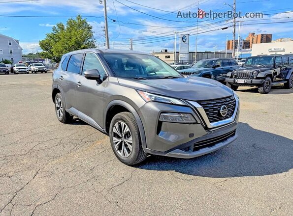 5N1AT3BA7MC733987 2021 NISSAN ROGUE Серый Задняя левая четверть