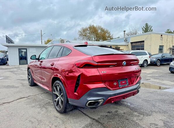 5UXCY8C09M9E51267 2021 BMW X6 Burgundy Առջևի աջ