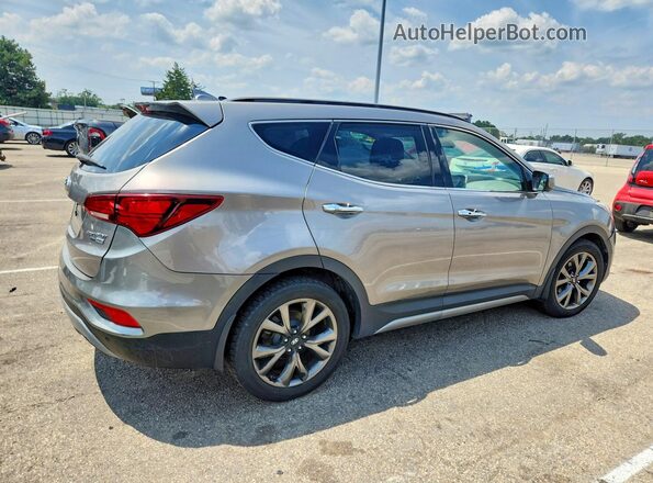 5XYZWDLA5JG506873 2018 HYUNDAI SANTA FE Gray Front right