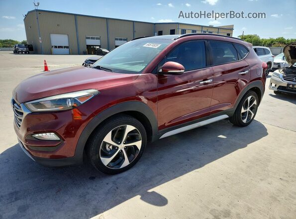 KM8J33A23JU790607 2018 HYUNDAI TUCSON Red Rear left