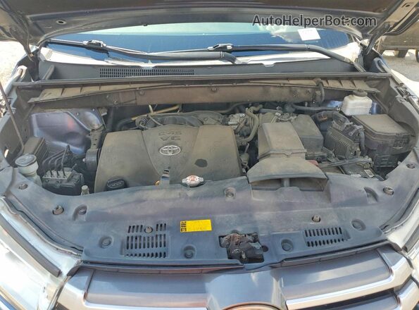 5TDKZRFH5KS301427 2019 TOYOTA HIGHLANDER Blue Вид підкапотного простору