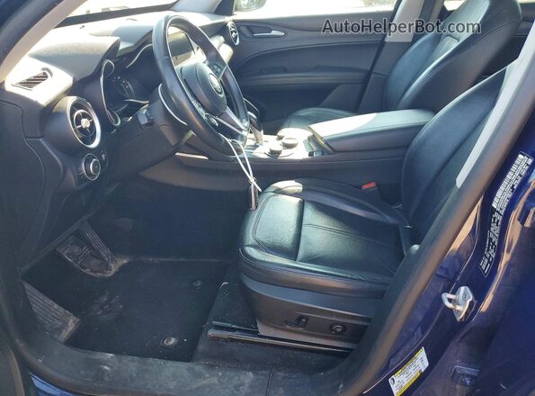 ZASFAKAN6J7B81313 2018 ALFA ROMEO STELVIO Blue Առջևի վահանակի տեսք