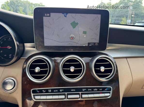 WDDWF4KB6HR254162 2017 MERCEDES-BENZ C White Widok wnętrza z tyłu
