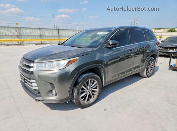 5TDKZRFH6KS316972 2019 TOYOTA HIGHLANDER Green Rear left