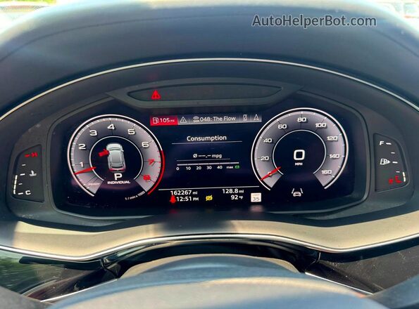WA1CVAF19KD008785 2019 AUDI Q8 Blue Вид панелі приладів