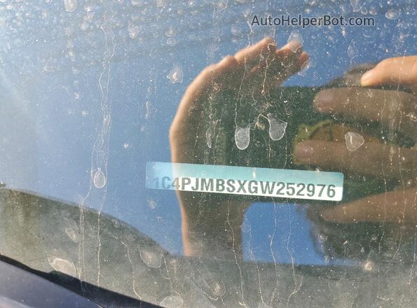 1C4PJMBSXGW252976 2016 JEEP CHEROKEE Blue სალონის 360-გრადუსიანი ხედი
