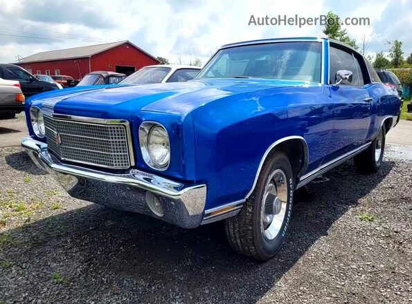 138570B122203 1970 CHEVROLET MONTE CARLO Синий Задняя правая четверть