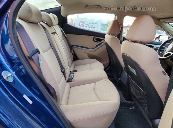 KMHDH4AE9GU543745 2016 HYUNDAI ELANTRA Blue Rear interior view