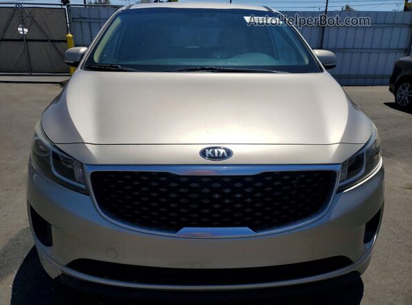 KNDMB5C18G6140138 2016 KIA SEDONA Tan Вид ззаду