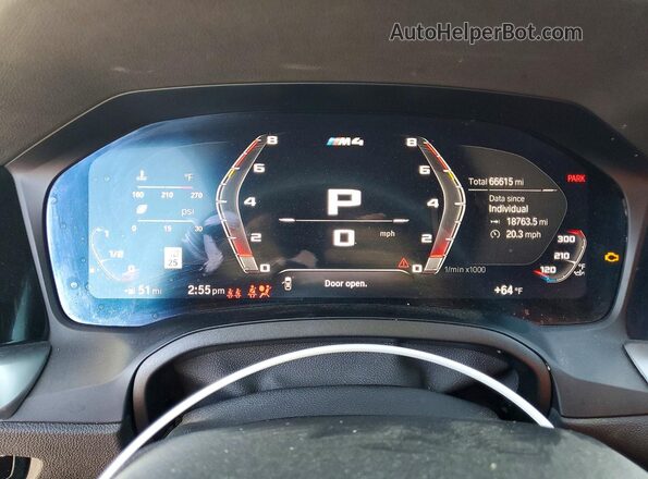 WBS43AZ06PCL38909 2023 BMW M4 Blue Вид задніх сидінь