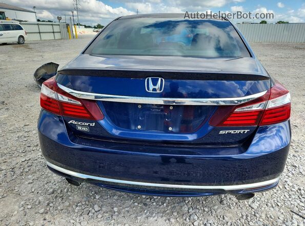 1HGCR2F52GA082210 2016 HONDA ACCORD Blue Widok wnętrza z przodu
