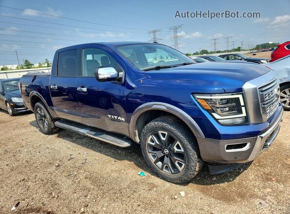 1N6AA1ED1MN523889 2021 NISSAN TITAN Blue Widok z przodu