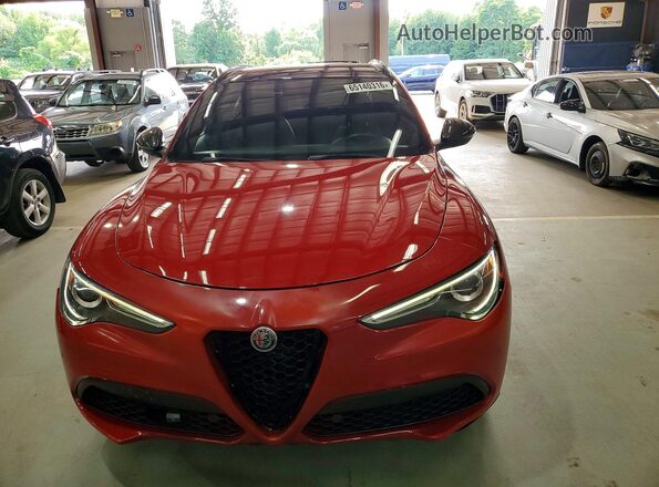 ZASPAKBN7K7C53964 2019 ALFA ROMEO STELVIO Burgundy უკანა ხედი