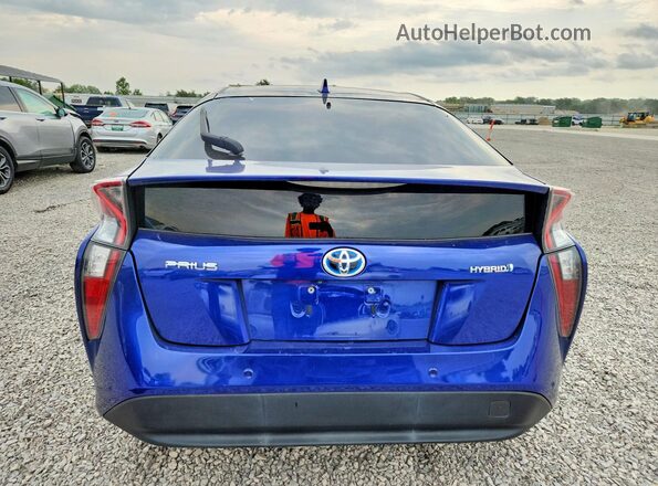 JTDKBRFUXJ3596428 2018 TOYOTA PRIUS Blue Front interior view