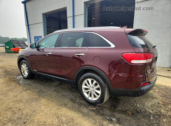 5XYPGDA5XHG240299 2017 KIA SORENTO Burgundy Trasero derecho