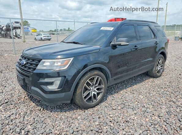 1FM5K8GT9HGD15084 2017 FORD EXPLORER Black Tył lewy
