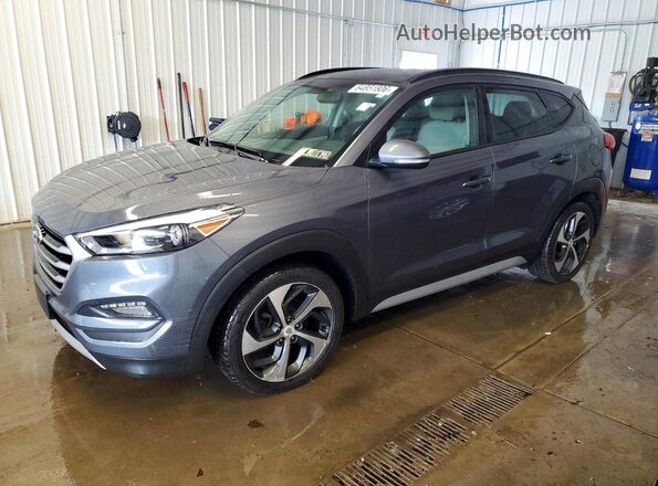 KM8J3CA22JU690014 2018 HYUNDAI TUCSON Gray Задня ліва чверть