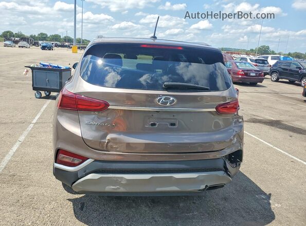 5NMS23AD7LH156045 2020 HYUNDAI SANTA FE Коричневый Вид салона спереди
