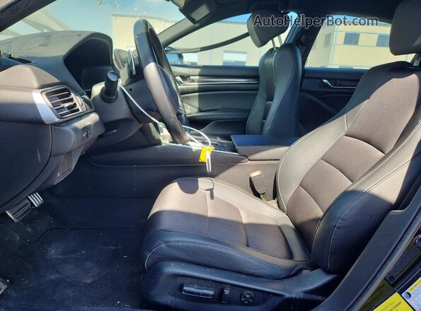 1HGCV1F38KA045501 2019 HONDA ACCORD Black Widok deski rozdzielczej