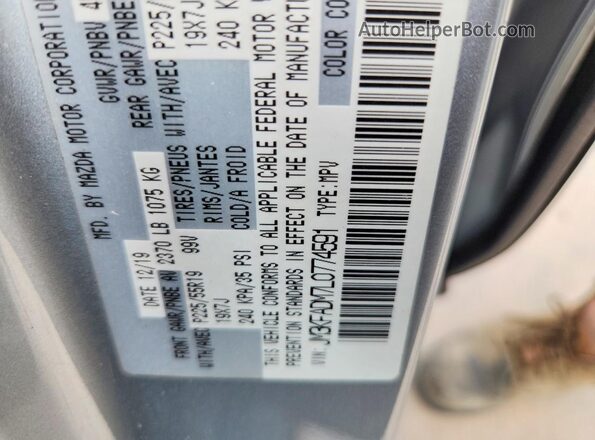 JM3KFADM7L0774591 2020 MAZDA CX-5 Silver 