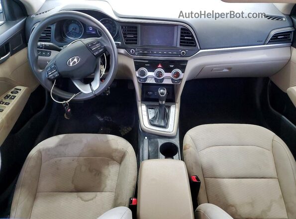 5NPD84LF7KH483185 2019 HYUNDAI ELANTRA Белый Вид щитка приборов