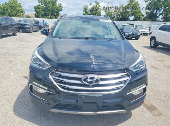 5XYZWDLA5JG503374 2018 HYUNDAI SANTA FE Black უკანა ხედი