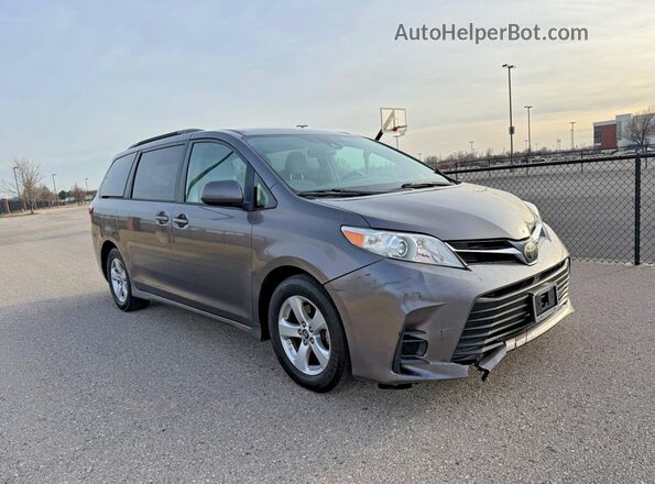 5TDKZ3DC1JS925096 2018 TOYOTA SIENNA Gray Հետևի ձախ