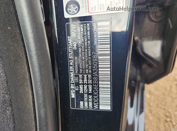 WDDUG6EB8JA350987 2018 MERCEDES-BENZ S Black Widok naklejki z numerem VIN