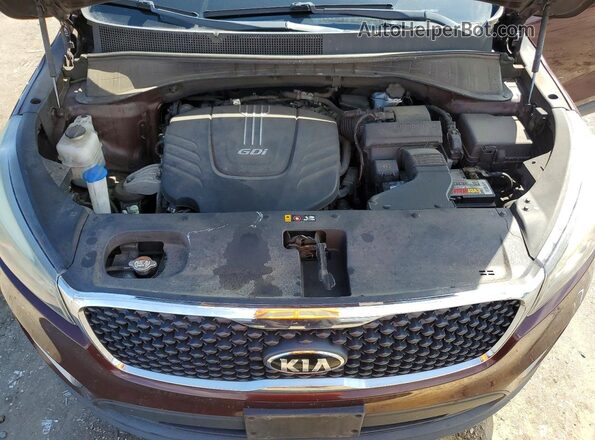 5XYPGDA50HG321540 2017 KIA SORENTO Maroon VIN կոդի պիտակի տեսք