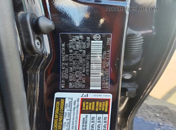 4T1BF1FK7HU713810 2017 TOYOTA CAMRY Black Widok naklejki z numerem VIN