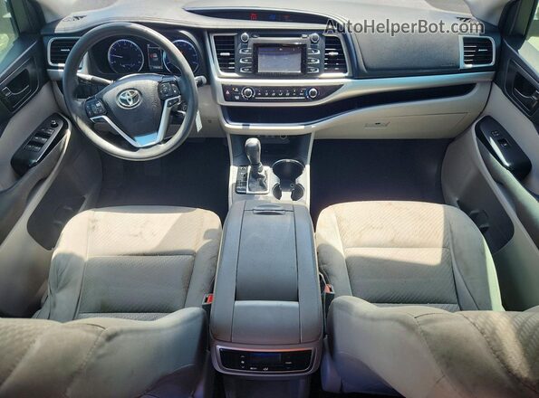 5TDZZRFH8KS295685 2019 TOYOTA HIGHLANDER Silver Вид щитка приладів