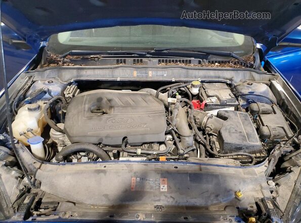3FA6P0HD8JR223438 2018 FORD FUSION Blue Widok komory silnika