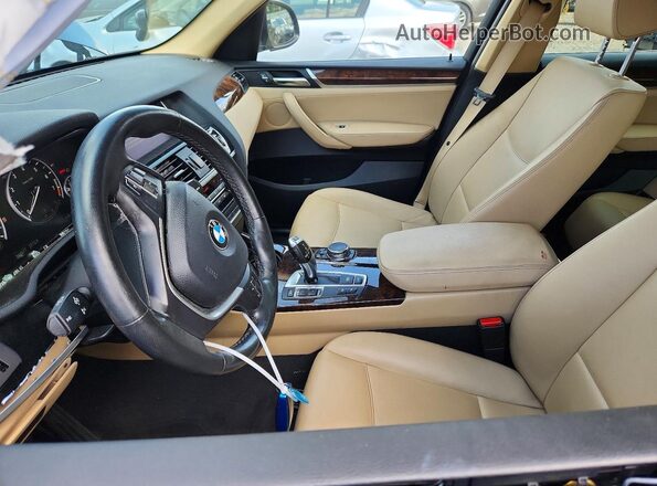 5UXWX9C58G0D73767 2016 BMW X3 Blue Dashboard view