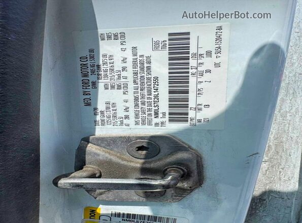 NM0LS7E26L1472550 2020 FORD TRANSIT White უკანა სავარძლების ხედი