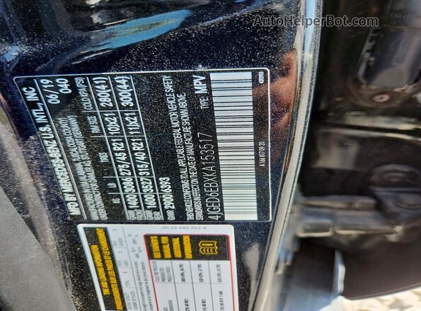 4JGED6EBXKA153517 2019 MERCEDES-BENZ GLE Black VIN sticker view