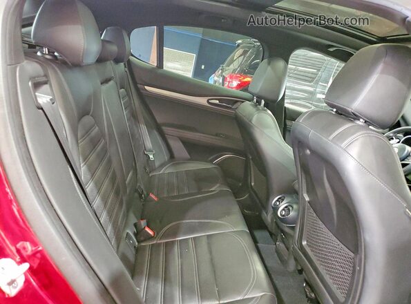 ZASPAKBN7K7C53964 2019 ALFA ROMEO STELVIO Burgundy ძრავის განყოფილების ხედი
