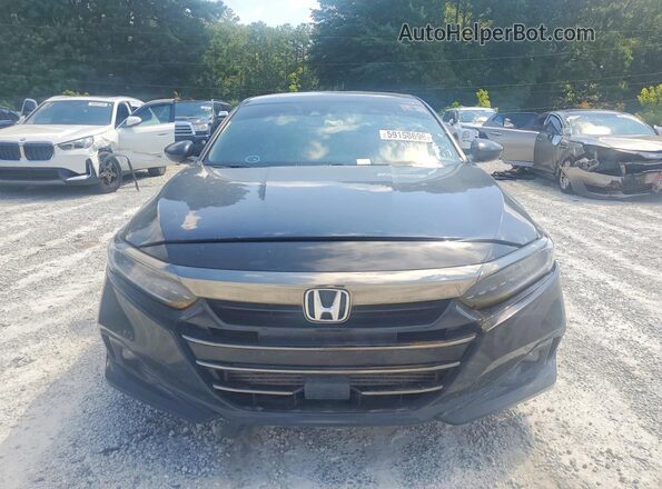1HGCV1F32MA037879 2021 HONDA ACCORD Black Widok z tyłu