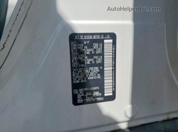 JN8AY2NF0J9330079 2018 NISSAN ARMADA Белый 