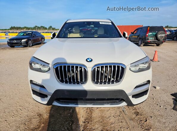 5UXTR7C51KLF27065 2019 BMW X3 White Rear view