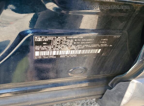 JTMZFREV8JJ729986 2018 TOYOTA RAV4 Black Vista de la etiqueta del VIN