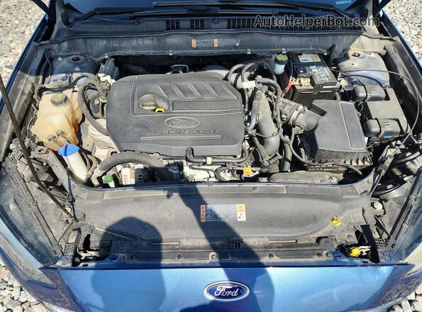 3FA6P0HD9JR160480 2018 FORD FUSION Blue Vista del compartimento del motor