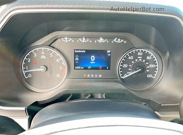 1FTMF1C54PKF13263 2023 FORD F150 Blue Вид щитка приладів