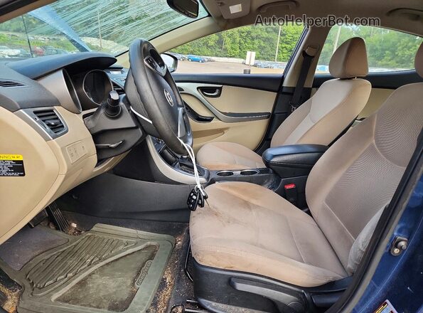 KMHDH4AE9GU543745 2016 HYUNDAI ELANTRA Blue Dashboard view