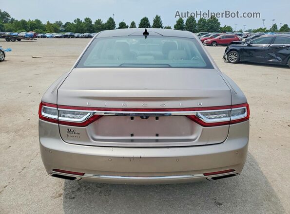 1LN6L9SKXK5602958 2019 LINCOLN CONTINENTA Gold Widok wnętrza z przodu