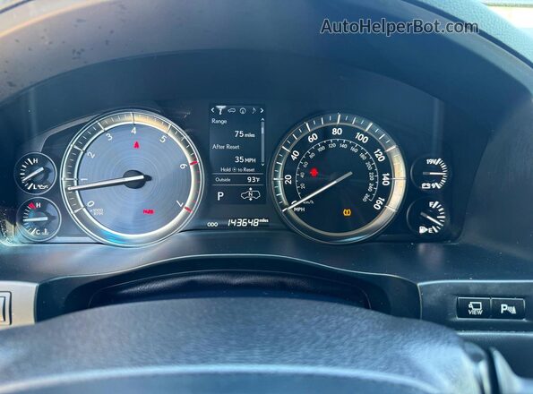 JTJHY7AX3J4262165 2018 LEXUS LX Black Вид щитка приладів