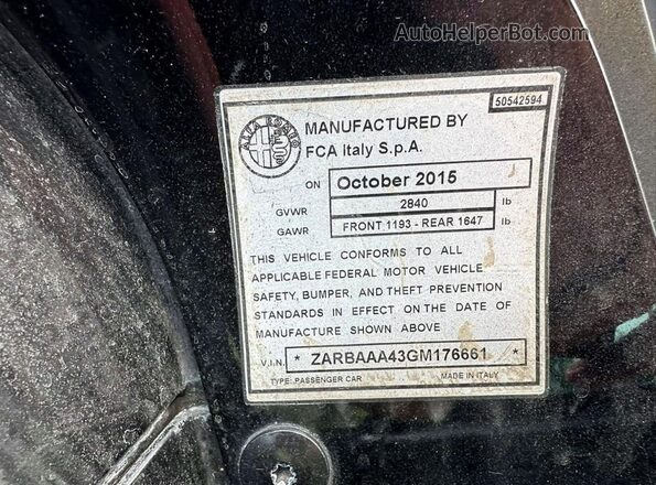 ZARBAAA43GM176661 2016 ALFA ROMEO 4C Black Rear interior view