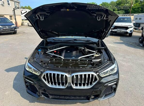 5UXCY4C06L9D37668 2020 BMW X6 Black Widok z tyłu